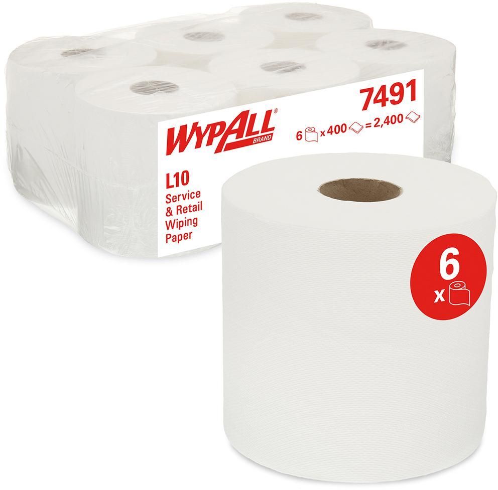 Kimberly-Clark Papierwischtuch WypAll L10 Control weiß Rolle mit 152 Meter Produktbild Kimberly-Clark Papierwischtuch WypAll L10 Control weiß Rolle mit 152 Meter
