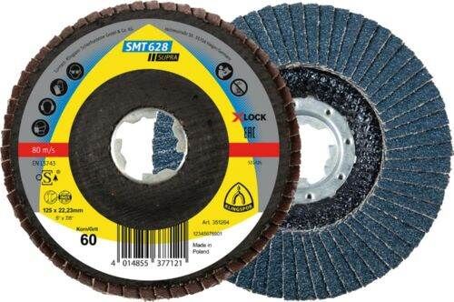 Klingspor Fächerschleifscheibe X-LOCK 125 mm K 40 gerade SMT 628 Produktbild Klingspor Fächerschleifscheibe X-LOCK 125 mm K 40 gerade SMT 628
