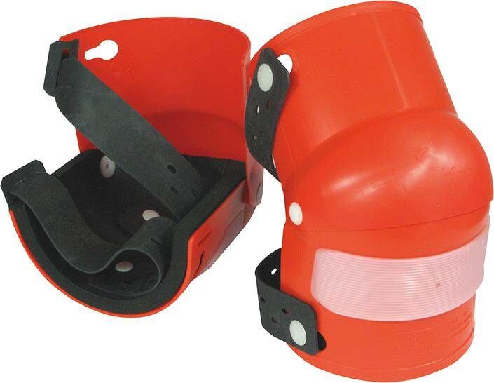 Knieschoner mit Gelenk PVC Hartschale orange Knieschoner mit Gelenk PVC Hartschale orange