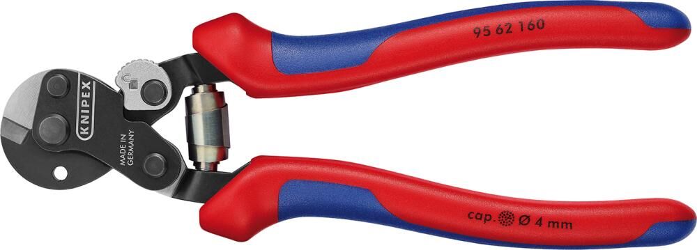 Knipex  Drahtseilschere mit Mehrkomponenten Griffen 160 mm Produktbild Knipex  Drahtseilschere mit Mehrkomponenten Griffen 160 mm
