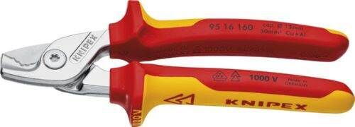 Knipex Kabelschere VDE StepCut 9516 160 mm schlanke Kopfform Produktbild Knipex Kabelschere VDE StepCut 9516 160 mm schlanke Kopfform