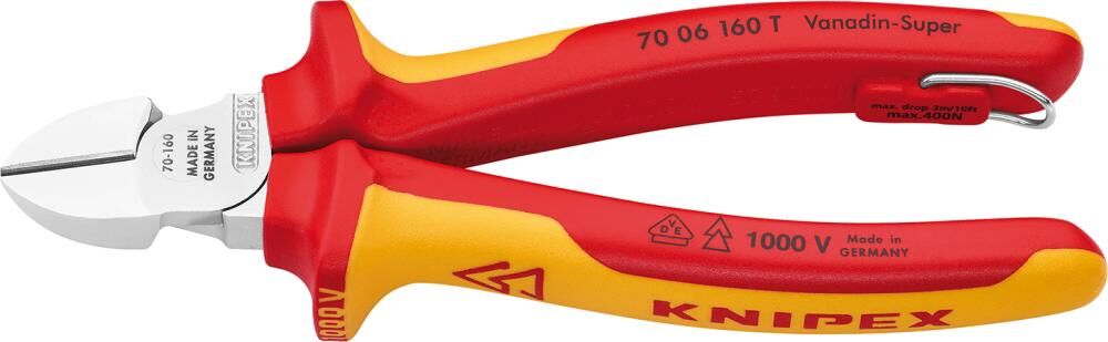 Knipex Seitenschneider VDE mit Mehrkomponenten Griffen 160 mm Produktbild Knipex Seitenschneider VDE mit Mehrkomponenten Griffen 160 mm