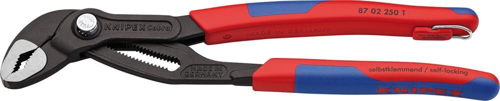 Knipex Wasserpumpenzange Cobra poliert mit Öse und 250 mm 2K Produktbild Knipex Wasserpumpenzange Cobra poliert mit Öse und 250 mm 2K