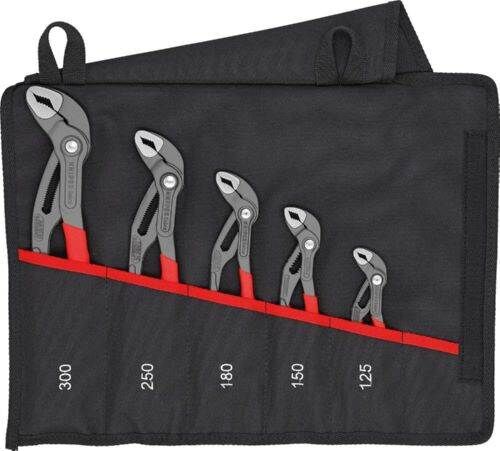 Knipex Wasserpumpen Zangen Set Cobra 001955S5 in Rolltasche 5 Teile Produktbild Knipex Wasserpumpen Zangen Set Cobra 001955S5 in Rolltasche 5 Teile