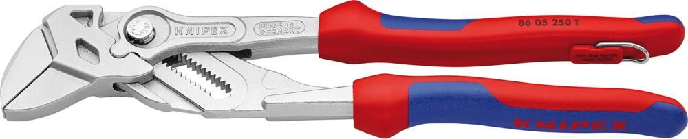 Knipex Zangenschlüssel verchromt mit Sicherheitsöse 250 mm 2K Produktbild Knipex Zangenschlüssel verchromt mit Sicherheitsöse 250 mm 2K