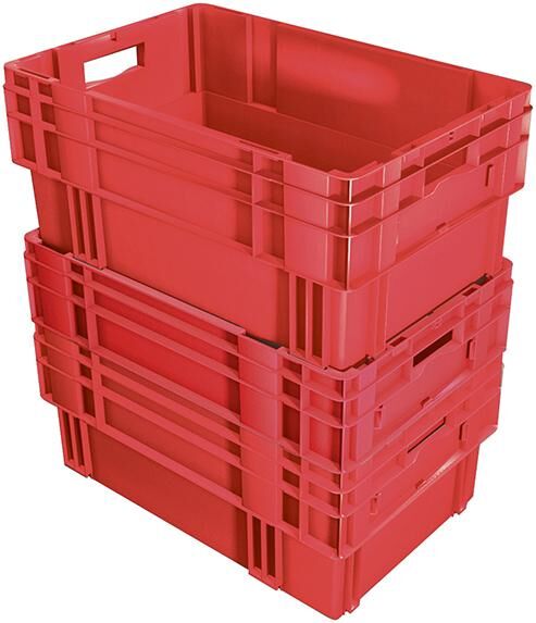 Lakape Drehstapelbehälter DTK 600x400x320 mm rot Produktbild Lakape Drehstapelbehälter DTK 600x400x320 mm rot