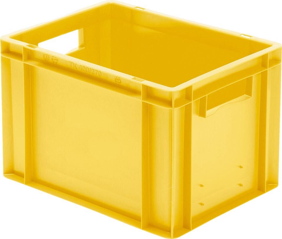 Lakape Stapeltransportkasten TK 400x300x270 mm gelb Produktbild Lakape Stapeltransportkasten TK 400x300x270 mm gelb
