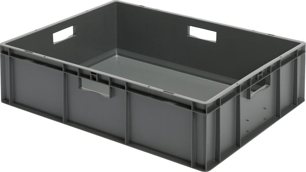 Lakape Stapeltransportkasten TK 800x600x210 mm grau Produktbild Lakape Stapeltransportkasten TK 800x600x210 mm grau