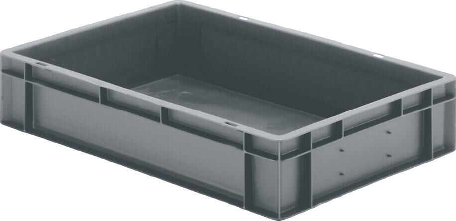Lakape Stapeltransportkasten TK 600x400x120 mm grau Produktbild Lakape Stapeltransportkasten TK 600x400x120 mm grau