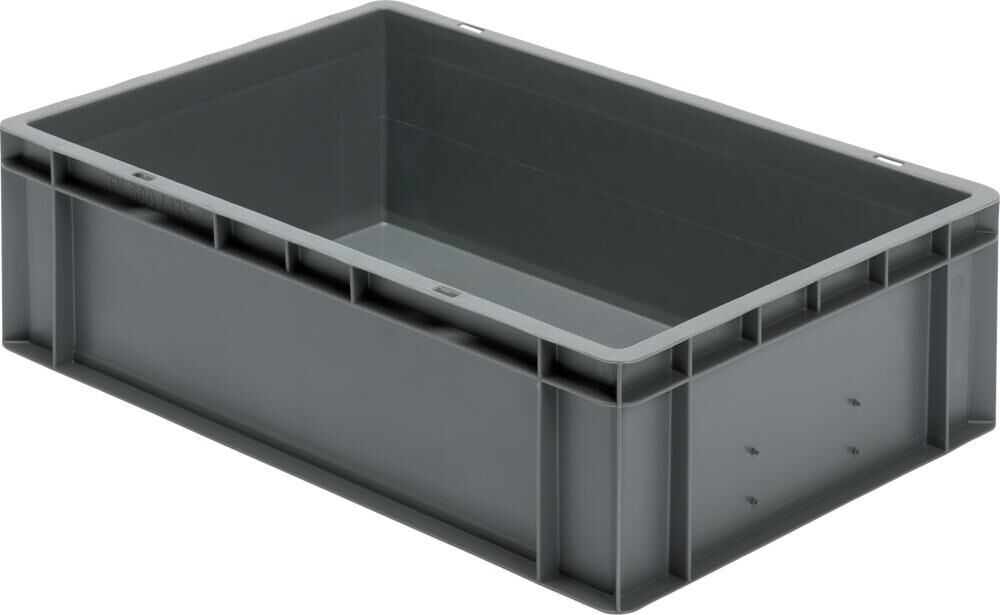 Lakape Stapeltransportkasten TK 600x400x175 mm grau Produktbild Lakape Stapeltransportkasten TK 600x400x175 mm grau