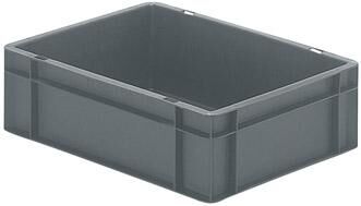 Lakape Stapeltransportkasten TK 400x300x120 mm grau Produktbild Lakape Stapeltransportkasten TK 400x300x120 mm grau
