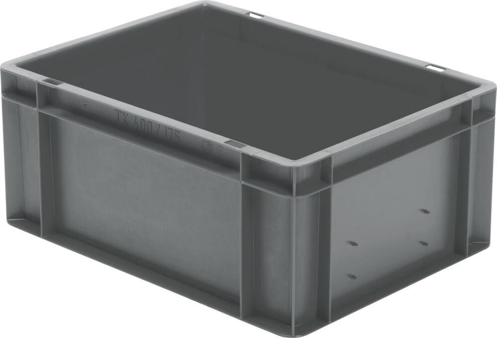 Lakape Stapeltransportkasten TK 400x300x175 mm grau Produktbild Lakape Stapeltransportkasten TK 400x300x175 mm grau
