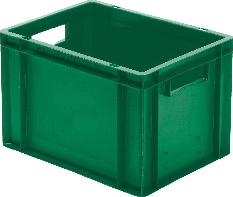 Lakape Stapeltransportkasten TK 400x300x270 mm grün Produktbild Lakape Stapeltransportkasten TK 400x300x270 mm grün