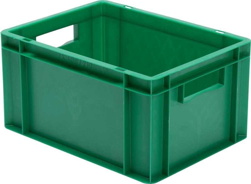 Lakape Stapeltransportkasten TK 400x300x210 mm grün Produktbild Lakape Stapeltransportkasten TK 400x300x210 mm grün