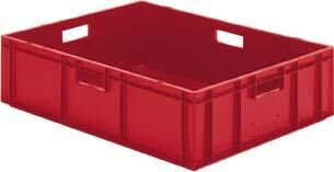 Lakape Stapeltransportkasten TK 800x600x210 mm rot Produktbild Lakape Stapeltransportkasten TK 800x600x210 mm rot