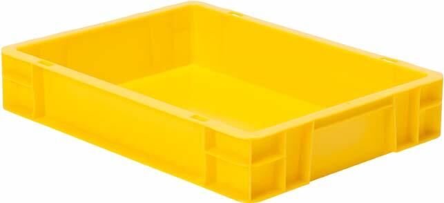 Lakape Stapeltransportkasten TK 400x300x75 mm gelb Produktbild Lakape Stapeltransportkasten TK 400x300x75 mm gelb