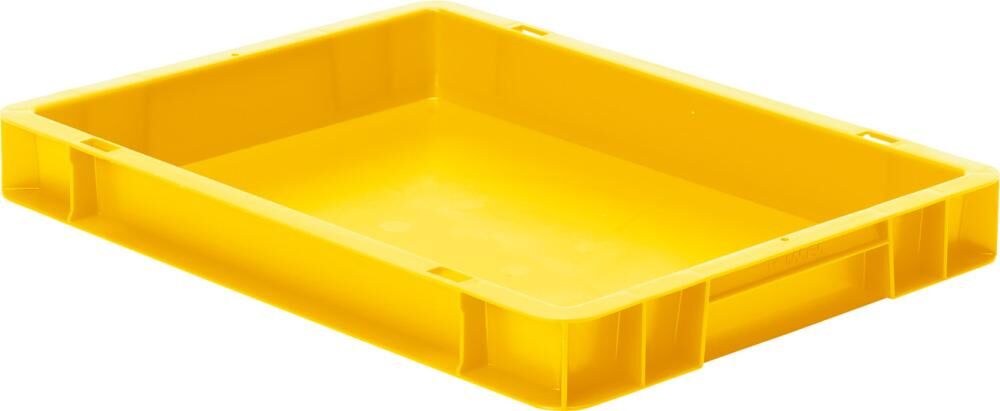 Lakape Stapeltransportkasten TK 400x300x50 mm gelb Produktbild Lakape Stapeltransportkasten TK 400x300x50 mm gelb