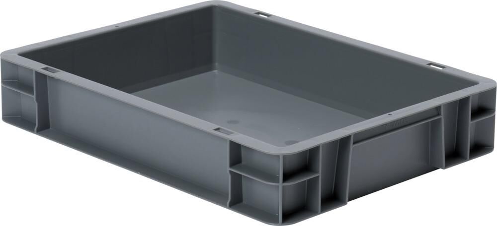 Lakape Stapeltransportkasten TK 400x300x75 mm grau Produktbild Lakape Stapeltransportkasten TK 400x300x75 mm grau