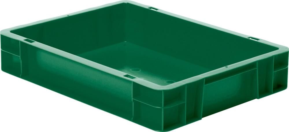 Lakape Stapeltransportkasten TK 400x300x75 mm grün Produktbild Lakape Stapeltransportkasten TK 400x300x75 mm grün