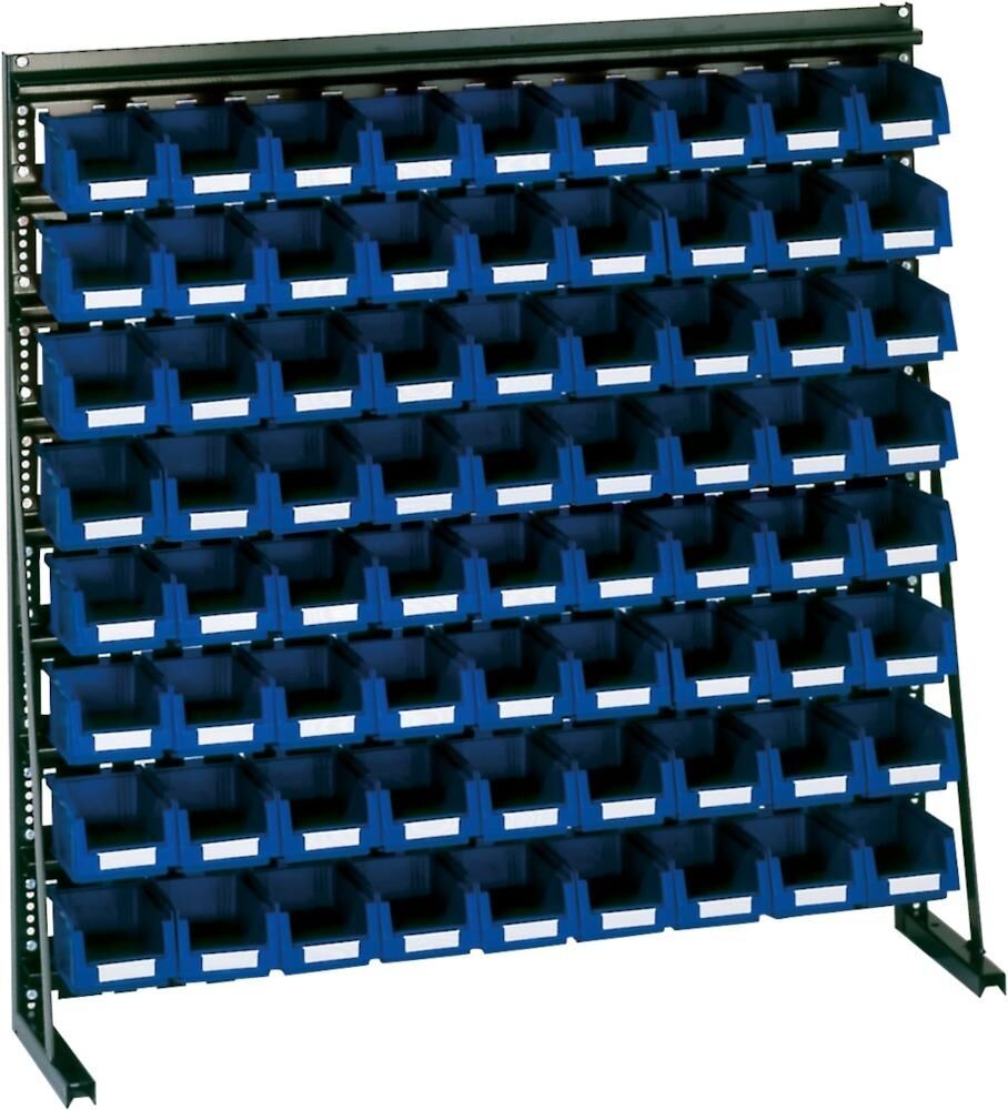 Lakape Vario Regal V8A mit 72 PLK Kästen blau Lakape Vario Regal V8A mit 72 PLK Kästen blau
