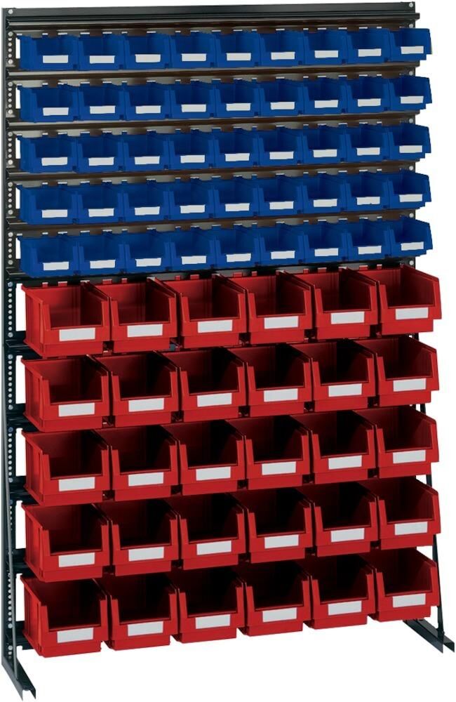 Lakape Vario Regal V12B mit 75 PLK Kästen blau und rot Lakape Vario Regal V12B mit 75 PLK Kästen blau und rot