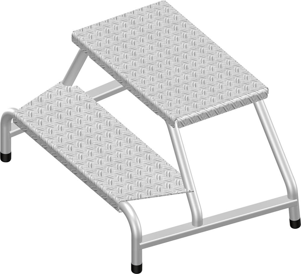 Layher Maschinentritt 2 Stufen Standhöhe 0,40 m