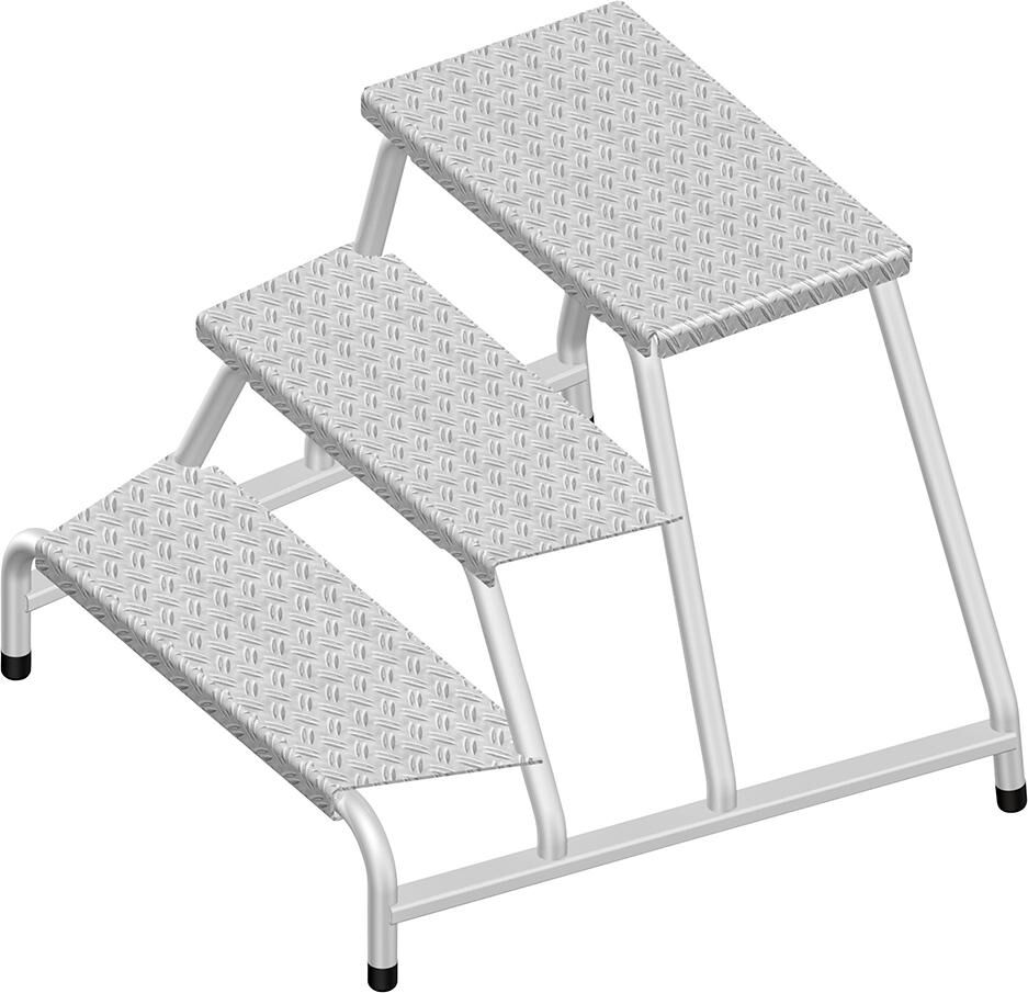 Layher Maschinentritt 3 Stufen Standhöhe 0,60 m