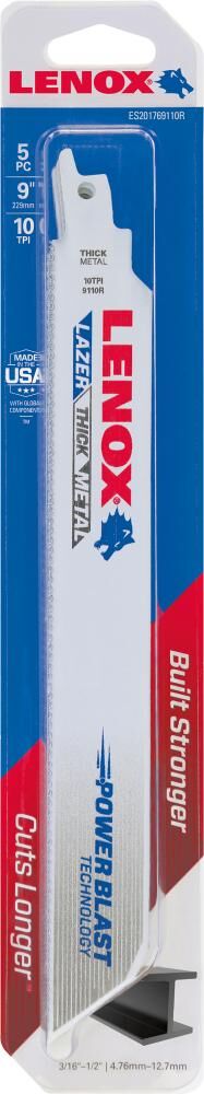 Lenox Säbelsägeblatt 229x25x1,1 mm 10 Zähne Lenox Säbelsägeblatt 229x25x1,1 mm 10 Zähne