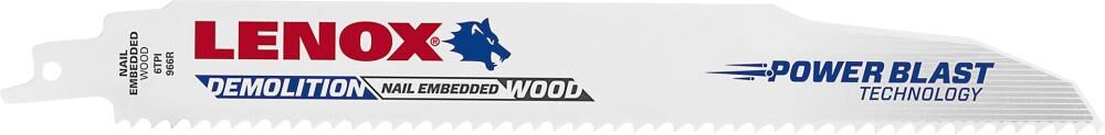 Lenox Säbelsägeblatt Bimetall 229x25x1,6 mm 6 Zähne Produktbild Lenox Säbelsägeblatt Bimetall 229x25x1,6 mm 6 Zähne