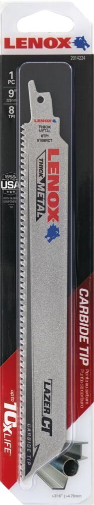 Lenox Säbelsägeblatt 229x25x1,3 mm 8 Zähne Produktbild Lenox Säbelsägeblatt 229x25x1,3 mm 8 Zähne bild 3