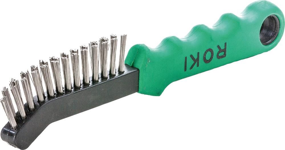 Lessmann Bremssattelbürste ROKI Stahldraht V4A rostfrei 0,3 mm Produktbild Lessmann Bremssattelbürste ROKI Stahldraht V4A rostfrei 0,3 mm