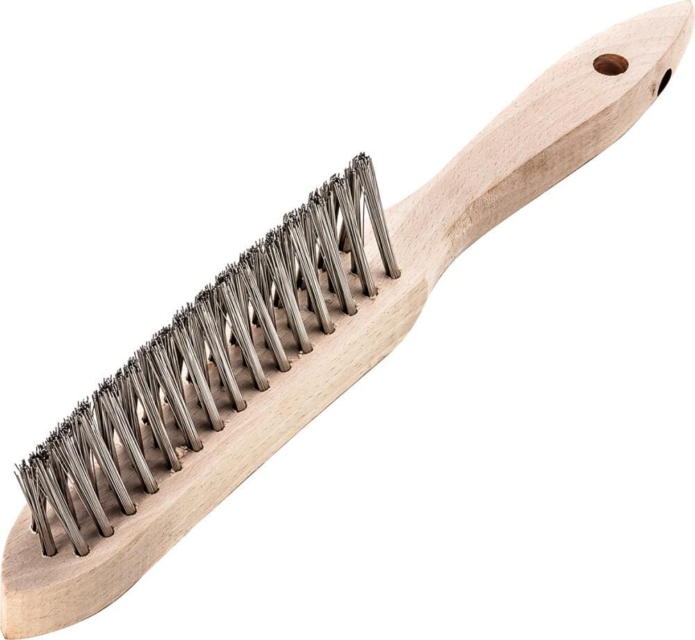 Lessmann Kehlnahtbürste Stahldraht V4A rostfrei 3 reihig Stärke 0,3 mm