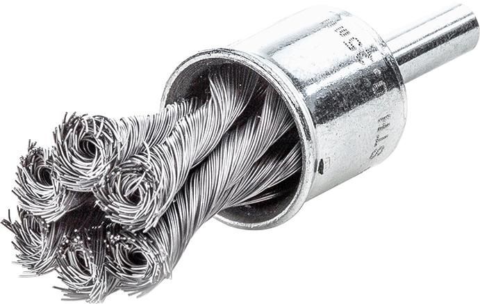 Produktbild Lessmann Pinselbürste Stahldraht gezopft 19 x 28/72 x 0,35 mm