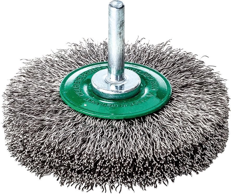 Lessmann Schaft Rundbürste Edelstahl gewellt 40 x 0,2 mm