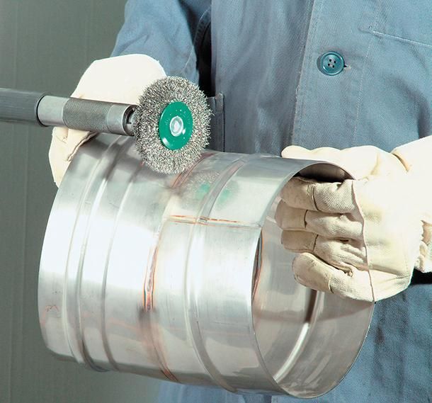 Produktbild Lessmann Schaft Rundbürste Edelstahl gewellt 70 x 0,3 mm bild 2