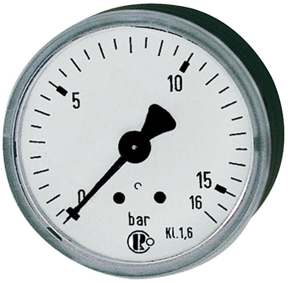 Manometer D 50 mm 0 bis 16 bar G1/4 Zoll Produktbild Manometer D 50 mm 0 bis 16 bar G1/4 Zoll