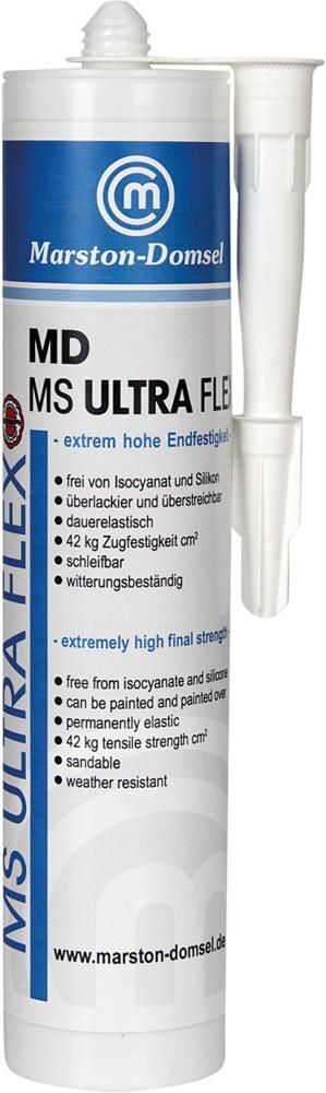 Marston Domsel Fugendichtung MD-MS Polymer Ultra Flex weiß Kartusche mit 440 g Produktbild Marston Domsel Fugendichtung MD-MS Polymer Ultra Flex weiß Kartusche mit 440 g