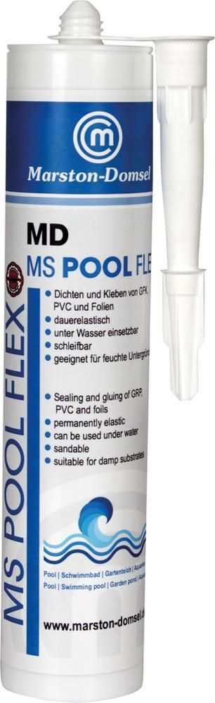 Marston Domsel Reparaturdichtmasse MD-MS Pool Flex blau Kartusche mit 440 g