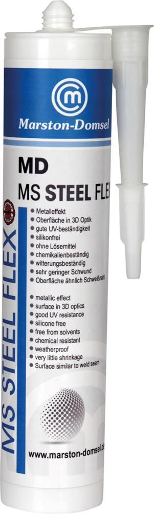 Marston Domsel Fugendichtung MD-MS Steel flex silber Kartusche mit 440 g Produktbild Marston Domsel Fugendichtung MD-MS Steel flex silber Kartusche mit 440 g