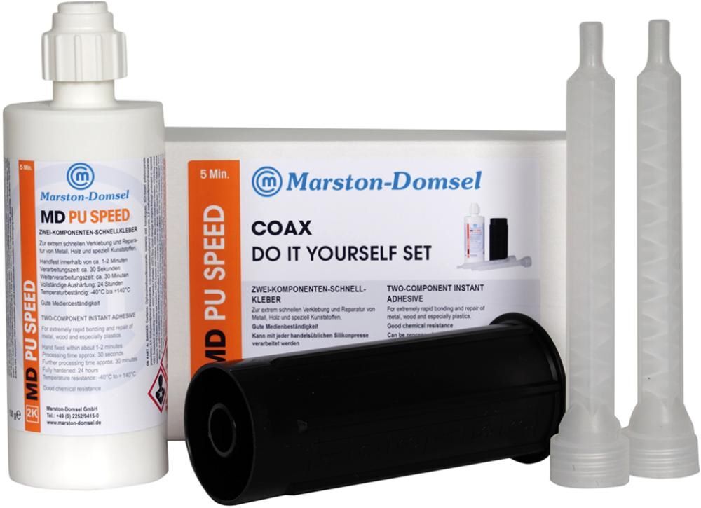 Marston Domsel Schnellkleber MD-PU Speed 5 Min 1:1 Doppelspritze mit 150 g Produktbild Marston Domsel Schnellkleber MD-PU Speed 5 Min 1:1 Doppelspritze mit 150 g