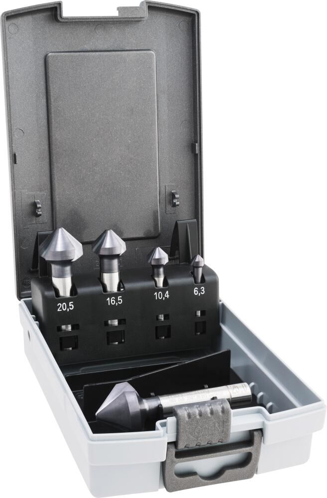 Maykestag Kegelsenker Satz ungleiche Teilung HSS-E 6,30-25 90G ALUNIT Produktbild Maykestag Kegelsenker Satz ungleiche Teilung HSS-E 6,30-25 90G ALUNIT