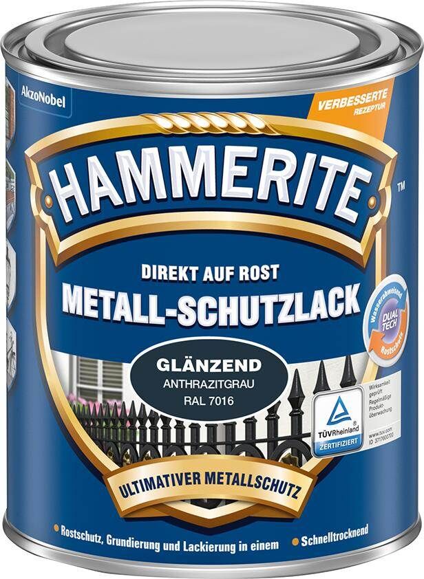 Hammerite Metallschutzlack anthrazit glänzend 750 ml Produktbild Hammerite Metallschutzlack anthrazit glänzend 750 ml