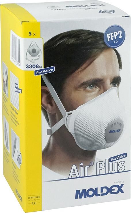 Moldex Atemschutzmaske Air Plus Pro Valve 3308 mit Klimaventil FFP2RD Produktbild Moldex Atemschutzmaske Air Plus Pro Valve 3308 mit Klimaventil FFP2RD bild 2