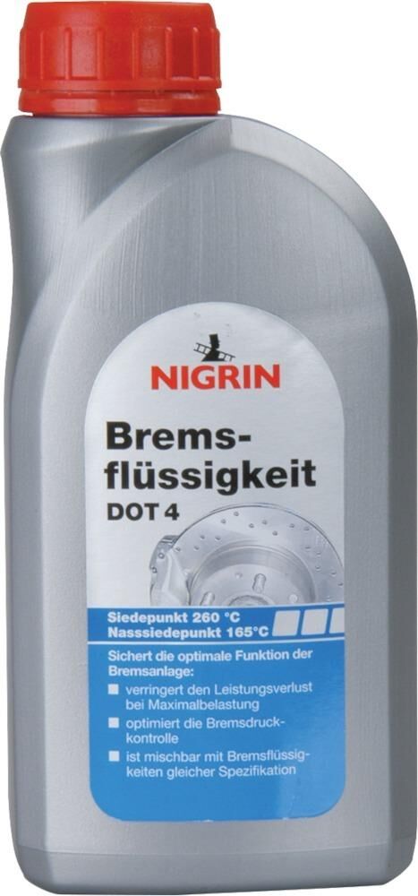 Nigrin Bremsflüssigkeit DOT4 Flasche mit 500 ml Produktbild Nigrin Bremsflüssigkeit DOT4 Flasche mit 500 ml