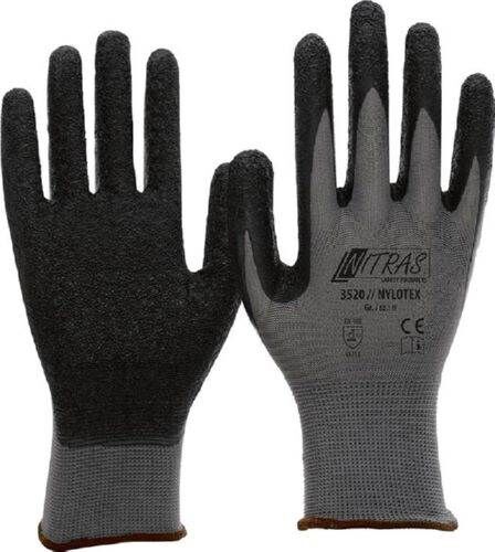 Nitras Schutzhandschuh Nylotex 3520 Größe 8 grau schwarz Produktbild Nitras Schutzhandschuh Nylotex 3520 Größe 8 grau schwarz