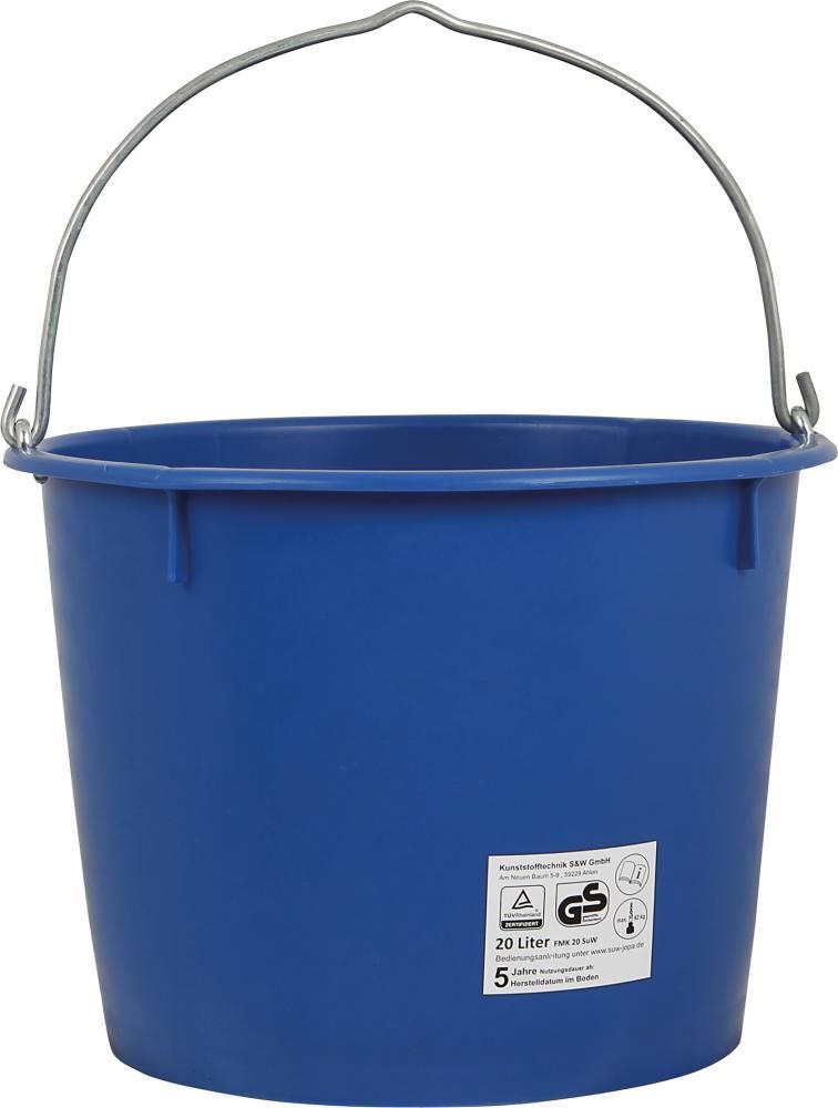 Baueimer blau 20 Liter kranbar Produktbild Baueimer blau 20 Liter kranbar