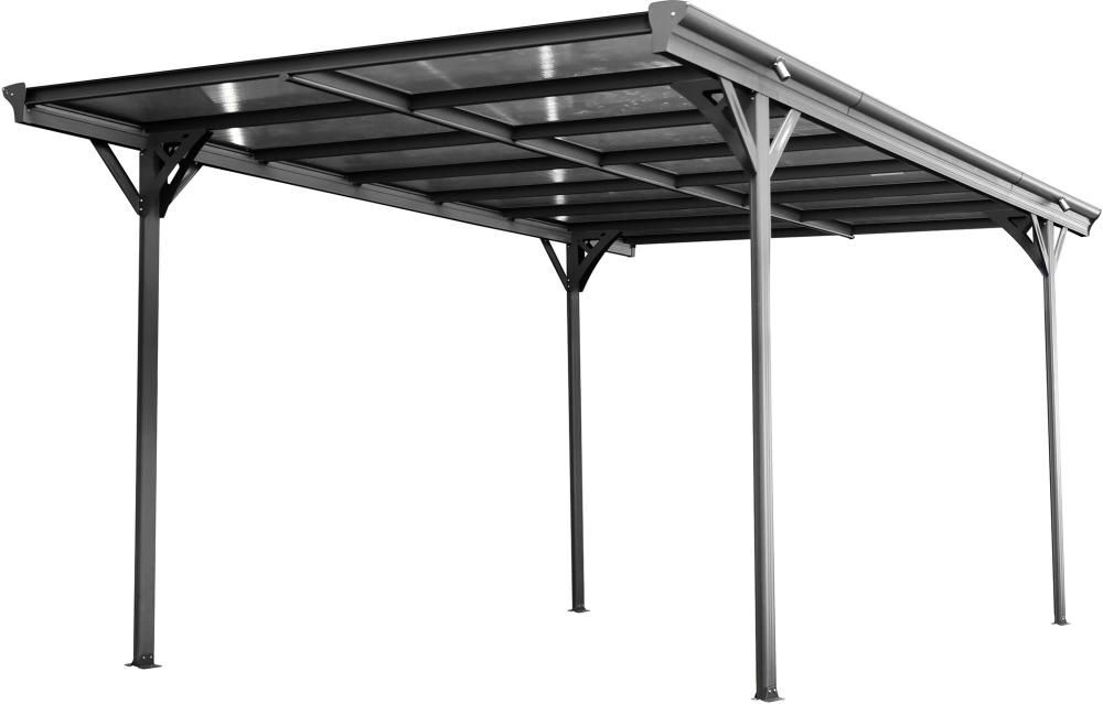 Carport mit Flachdach 4 Pfosten 305 x 503 x 207/232 cm Produktbild Carport mit Flachdach 4 Pfosten 305 x 503 x 207/232 cm