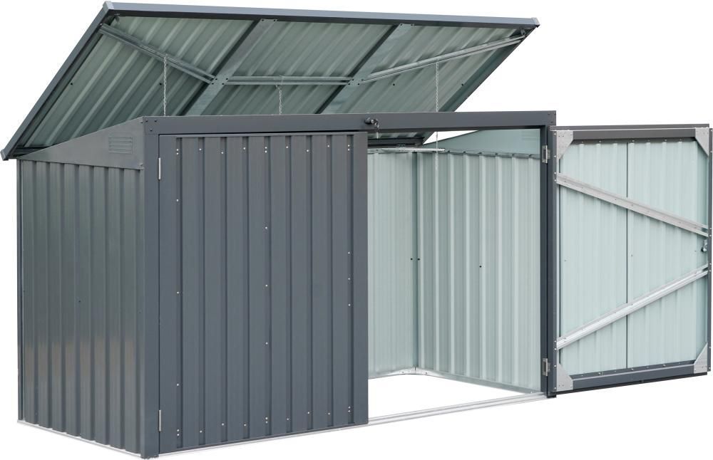 Mülleimer Garage 3 Mülltonnen 233 x 101 x 113/134 cm Produktbild Mülleimer Garage 3 Mülltonnen 233 x 101 x 113/134 cm