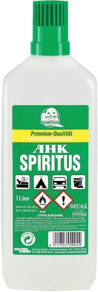 Spiritus AHK geruchsneutral Flasche mit 1 Liter Produktbild Spiritus AHK geruchsneutral Flasche mit 1 Liter