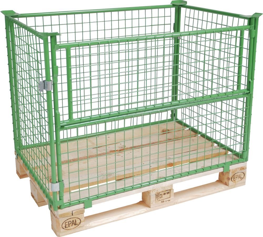 Gitteraufsatzrahmen 1200 x 800 x 1000 mm RAL 6017 Masche 5 x 5 mm Produktbild Gitteraufsatzrahmen 1200 x 800 x 1000 mm RAL 6017 Masche 5 x 5 mm bild 2